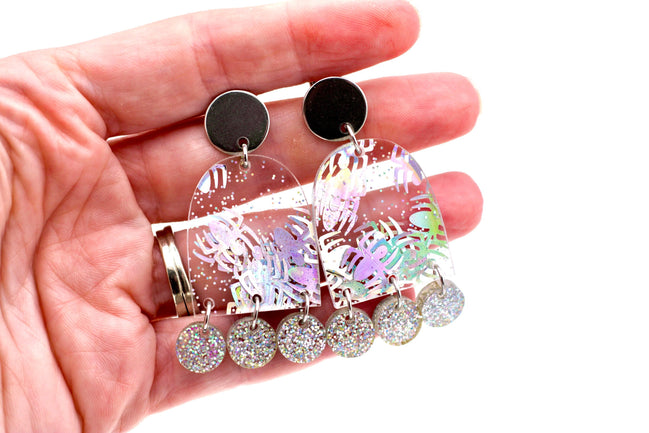 Spider Glitter Earrings