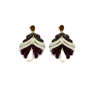 Glitter Leaf Earrings