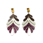 Glitter Leaf Earrings