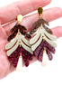 Glitter Leaf Earrings