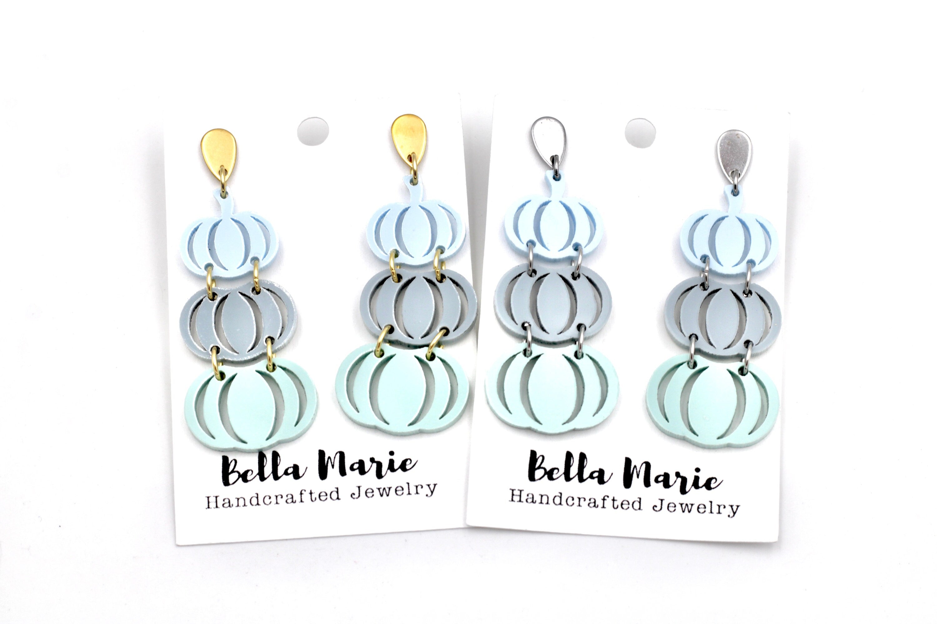 Blue Pumpkin Earrings
