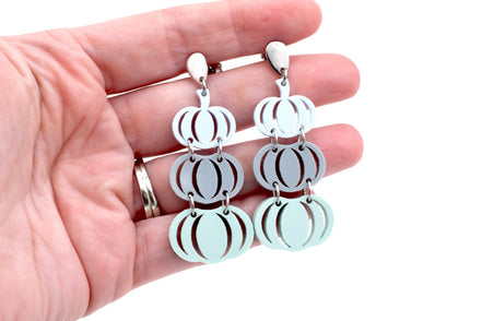 Blue Pumpkin Earrings