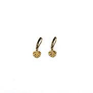Tiny Monstera Earrings