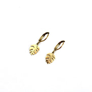 Tiny Monstera Earrings
