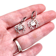 Silver Spider Earrings