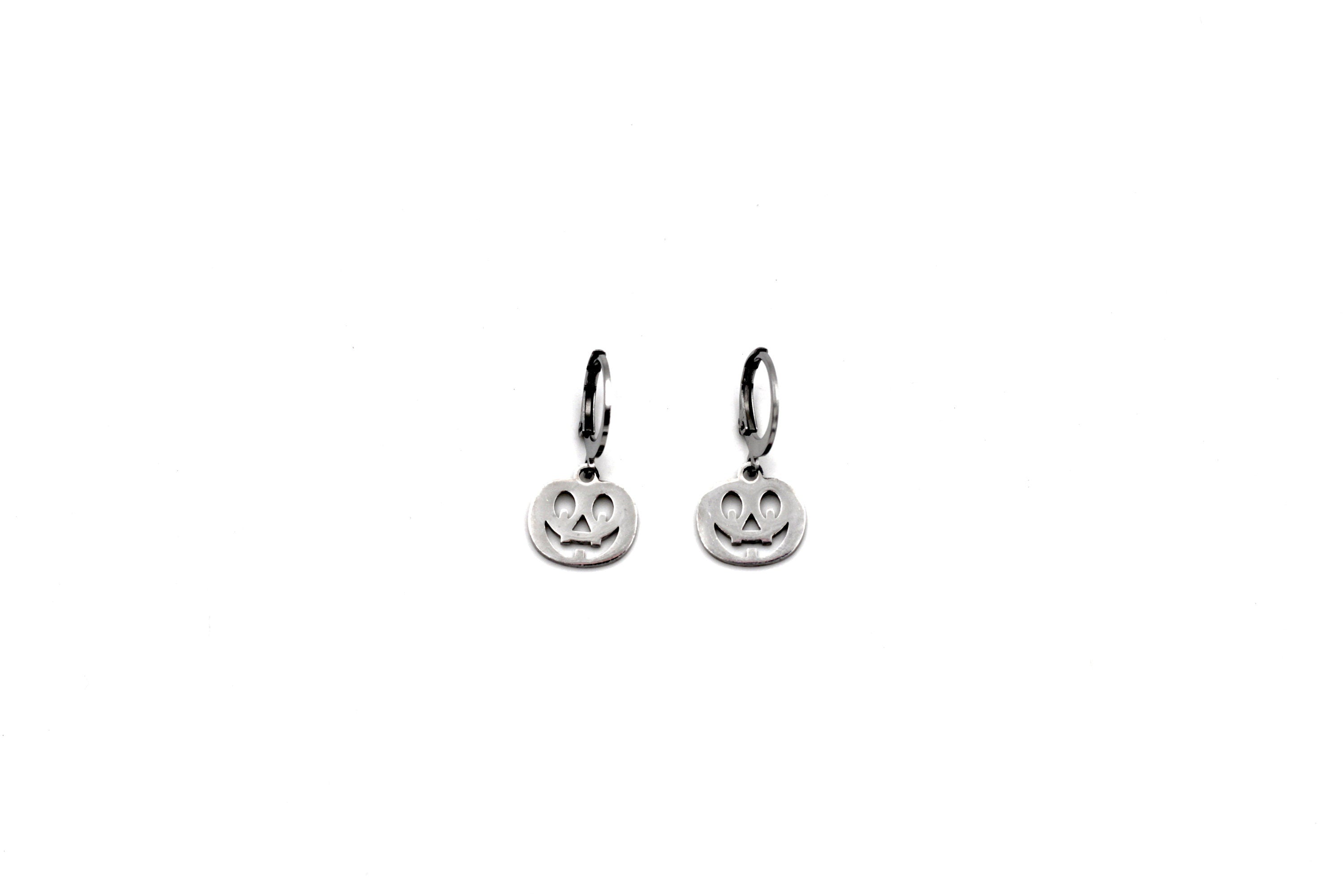 Silver Pumpkin Earrings