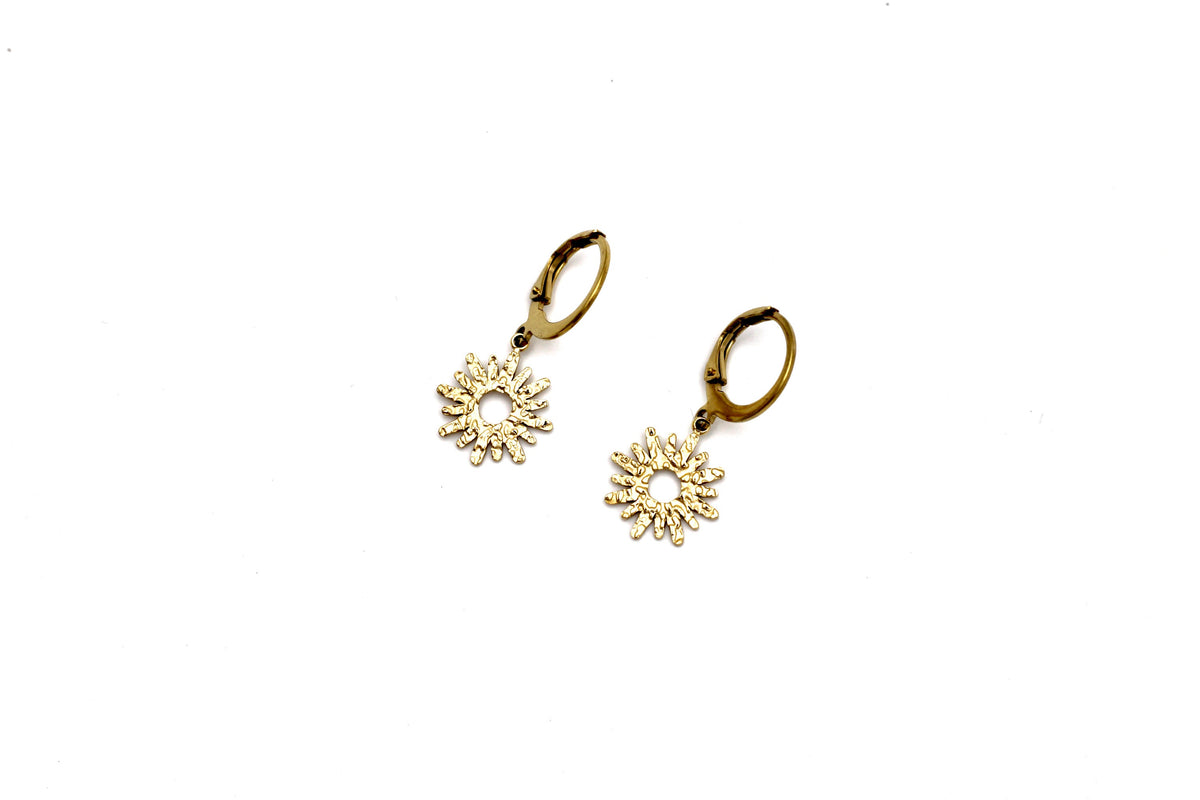 Sun Leverback Earrings