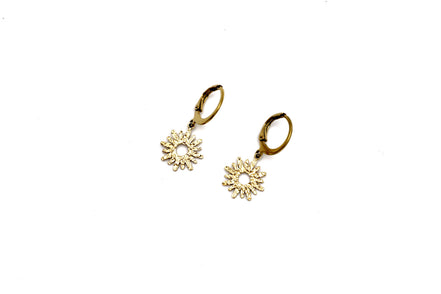 Sun Leverback Earrings