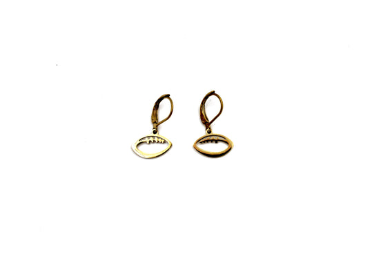 Football Leverback Earrings