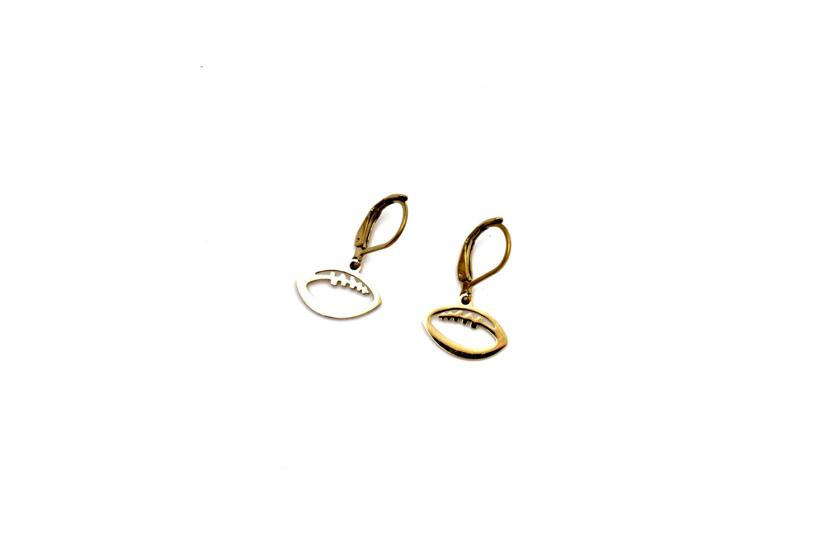Football Leverback Earrings