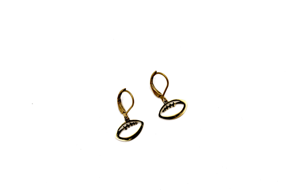 Football Leverback Earrings