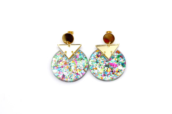 Confetti Glitter Geometric Earrings