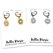 Sun Leverback Earrings