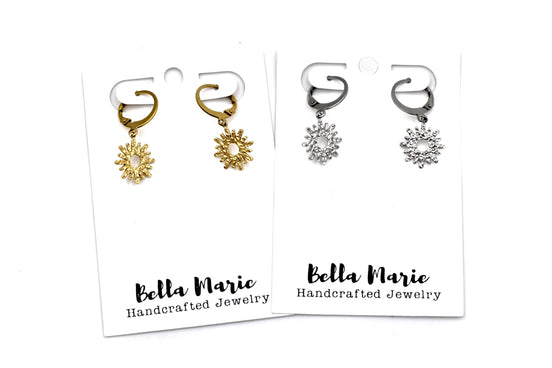 Sun Leverback Earrings