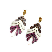 Glitter Leaf Earrings
