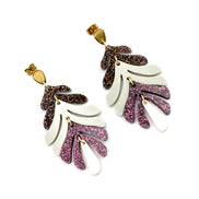 Glitter Leaf Earrings