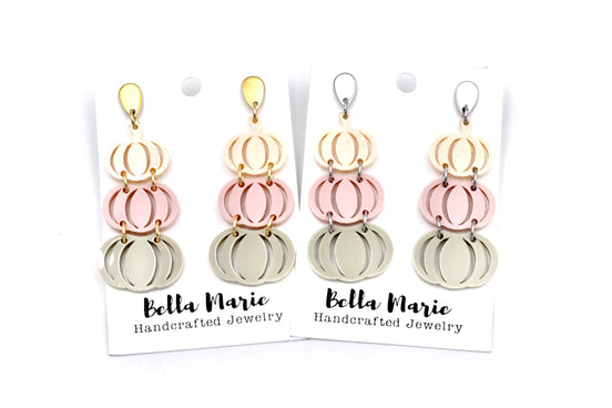 Pink Pumpkin Earrings