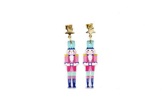 Pink Nutcracker Earrings