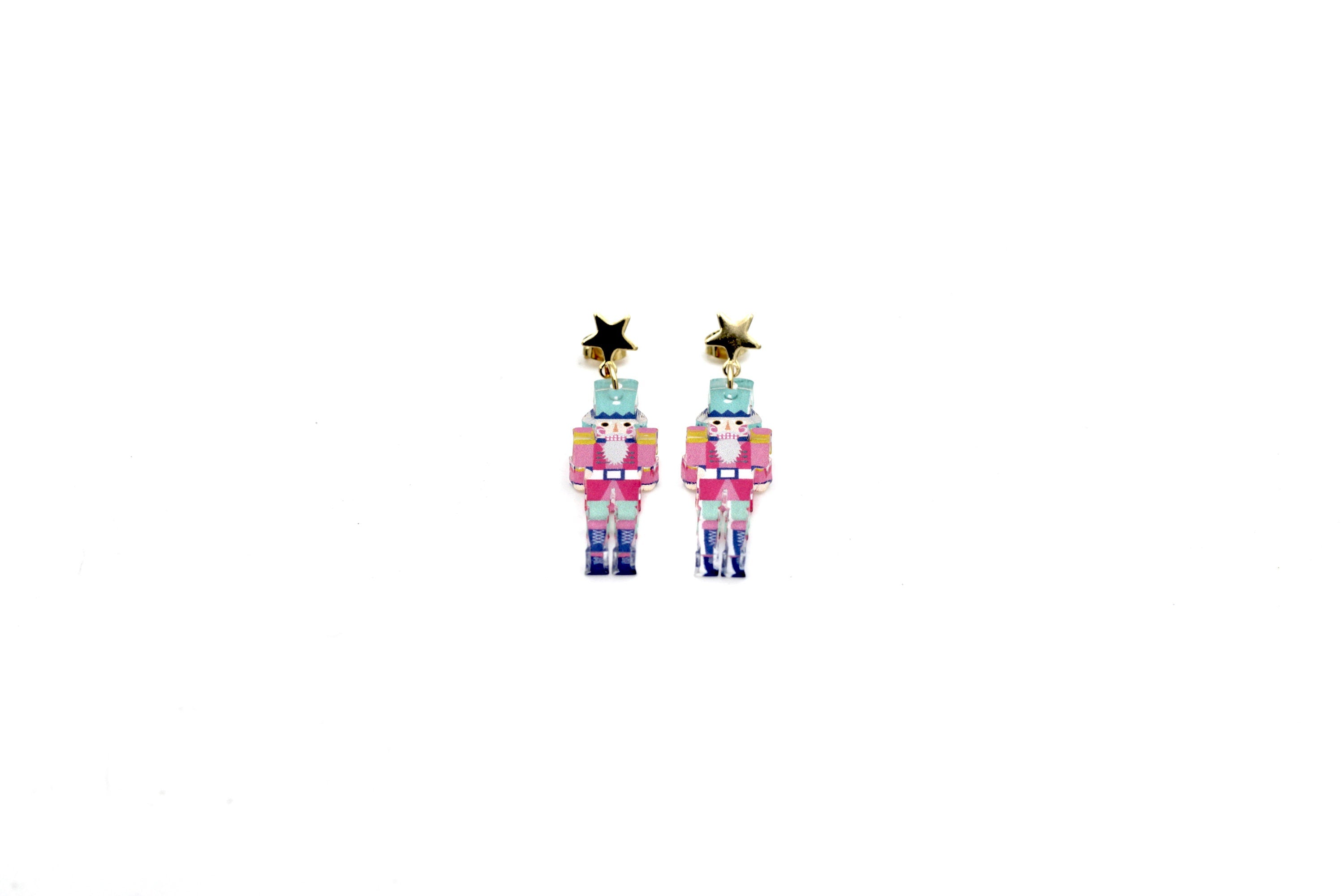 Pink Nutcracker Earrings