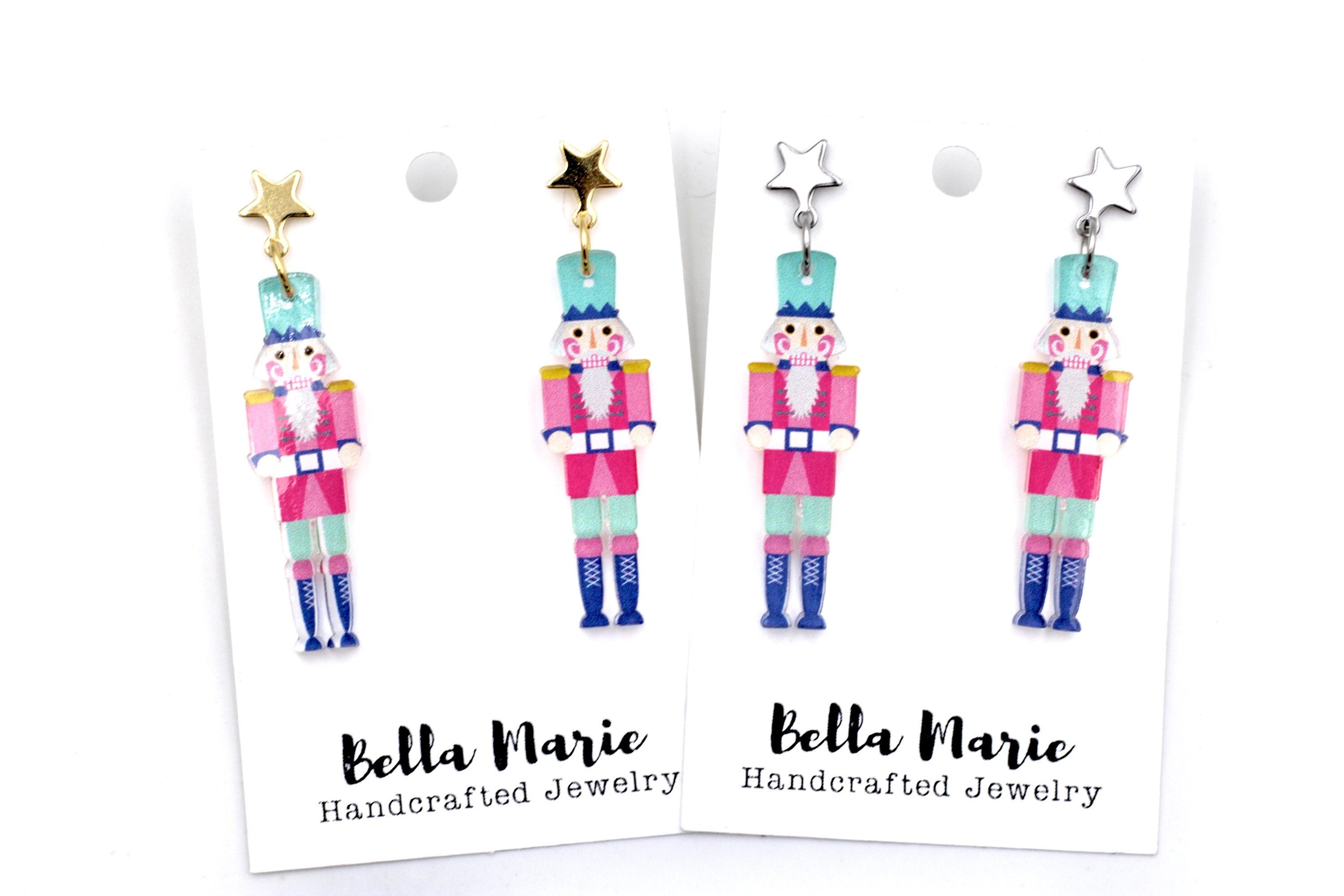 Pink Nutcracker Earrings