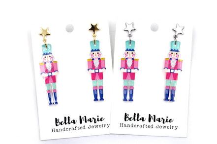 Pink Nutcracker Earrings