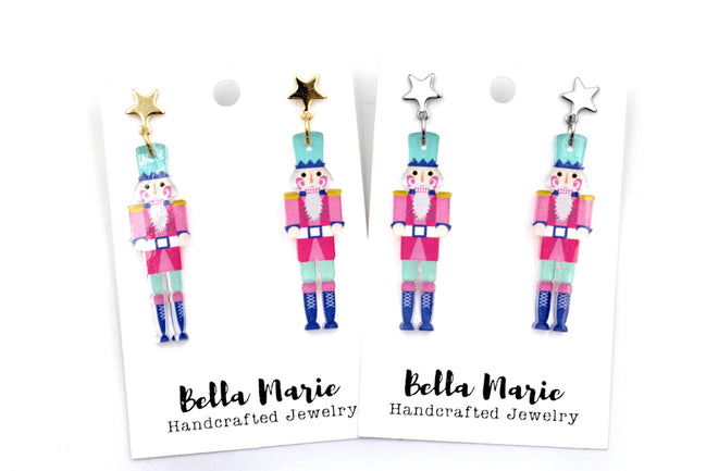 Pink Nutcracker Earrings