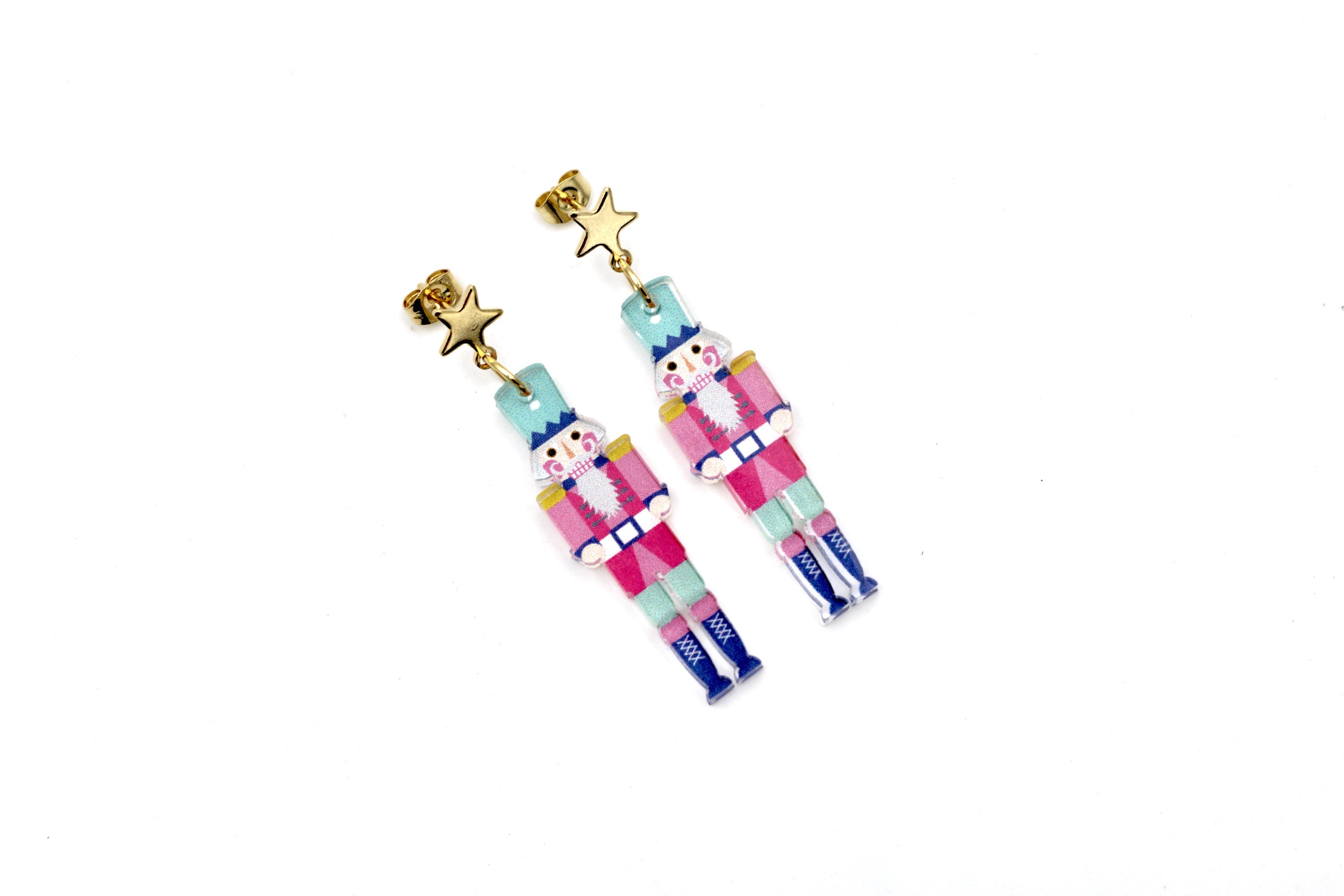 Pink Nutcracker Earrings