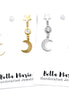 Star and Moon Earrings
