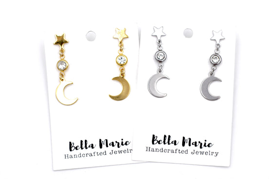 Star and Moon Earrings