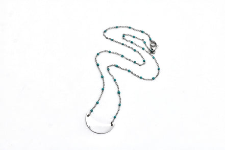Silver Crescent Necklace