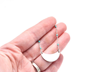 Silver Crescent Necklace