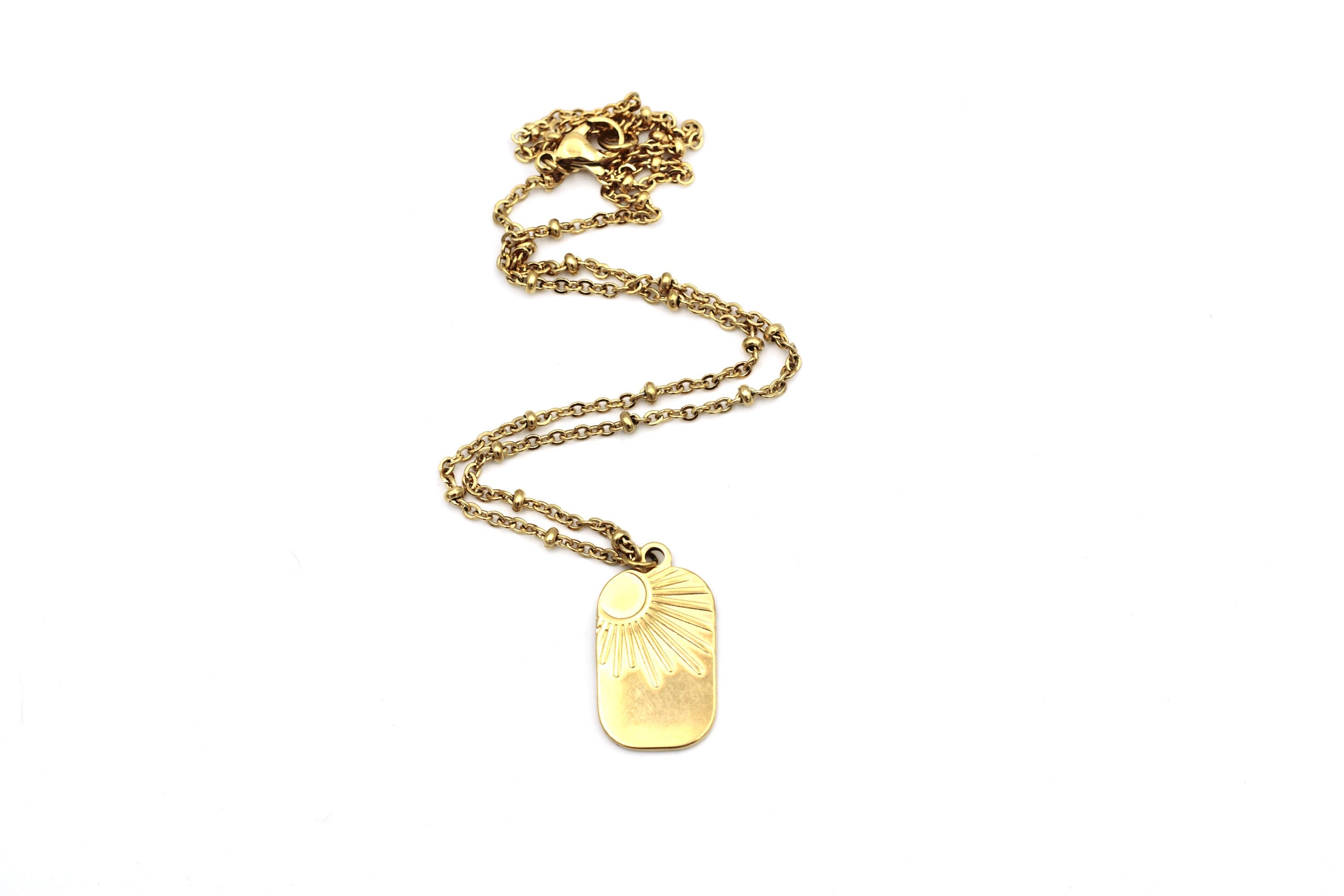Sun Tag Necklace