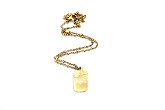 Sun Tag Necklace