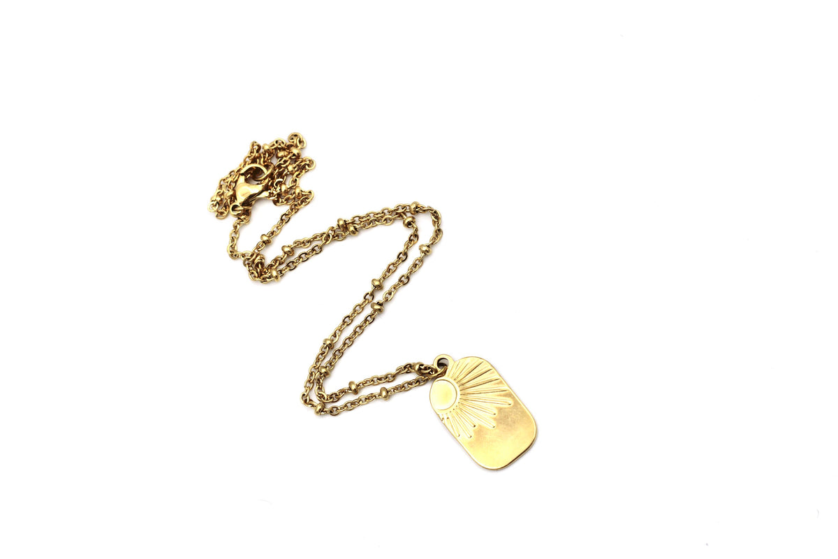 Sun Tag Necklace