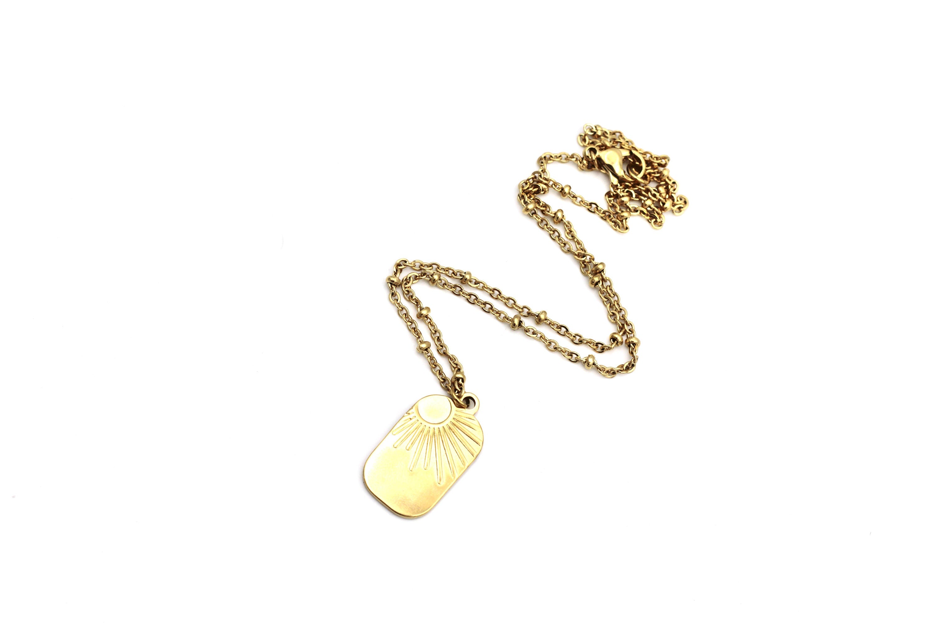 Sun Tag Necklace