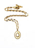 Gold Oval Boho Necklace