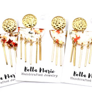 Fall Leaf Glitter Earrings