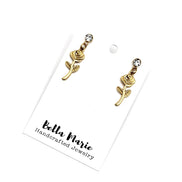 Simple Rose Dangle Earrings