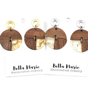 Round Wood Earrings