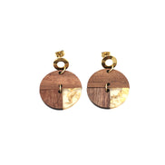 Round Wood Earrings