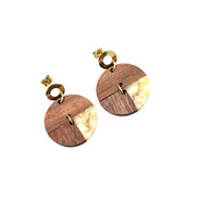 Round Wood Earrings