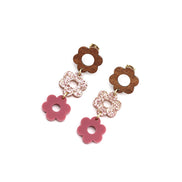Triple Flower Earrings