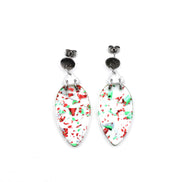 Red and Green Christmas Light Earrings