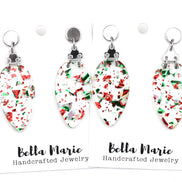 Red and Green Christmas Light Earrings