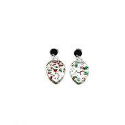 Red and Green Christmas Light Earrings