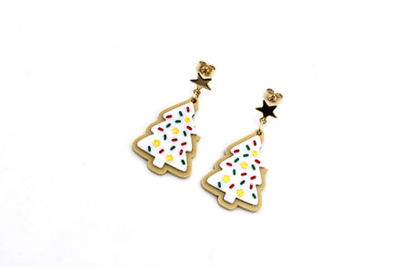 Christmas Tree Cookie Earrings