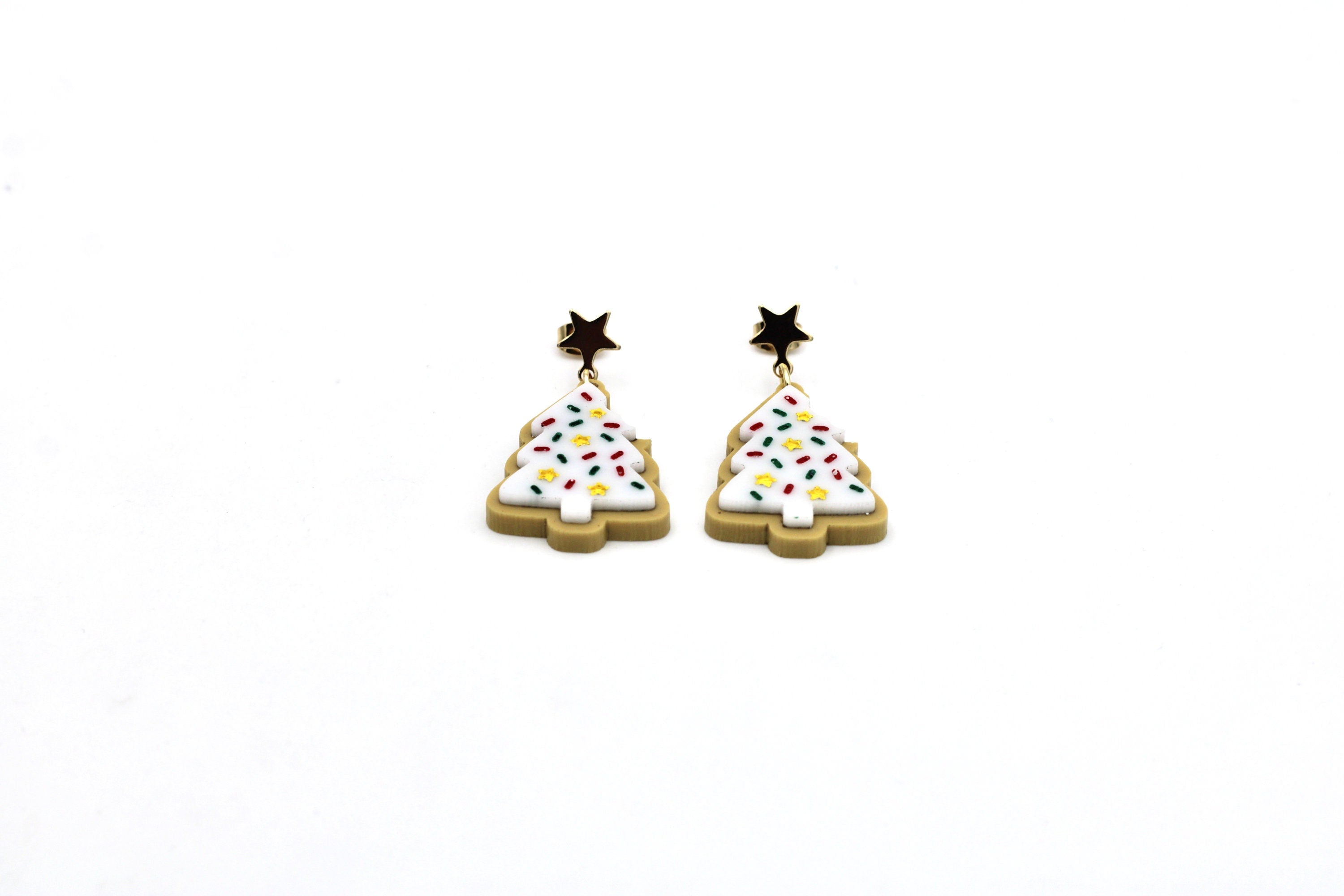 Christmas Tree Cookie Earrings