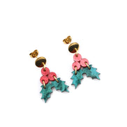 Acrylic Holly Earrings