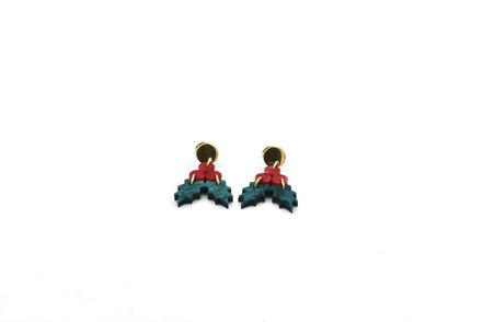 Acrylic Holly Earrings