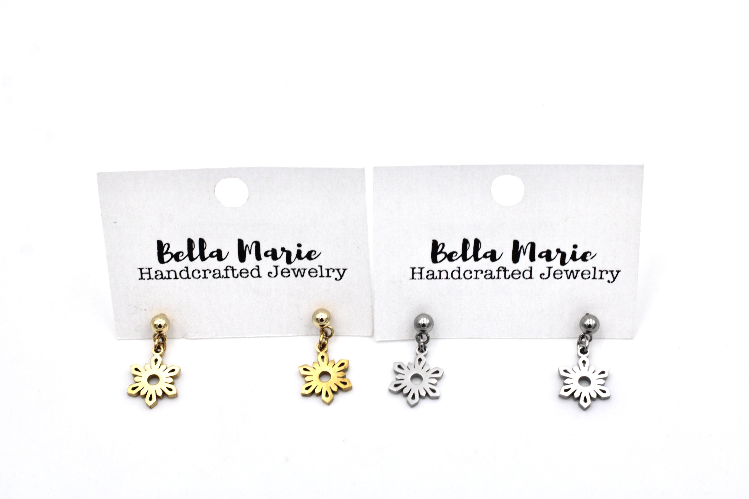 Dainty Snowflake Earrings